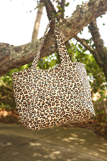 *NEW* XL Handmade Quilted Tote Bag - CHEETAH